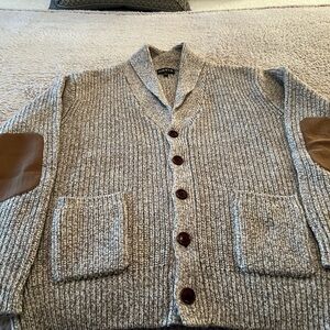 Orvis Knit Cardigan with Tan Accents